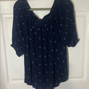 BL new york Navy Blue Blouse